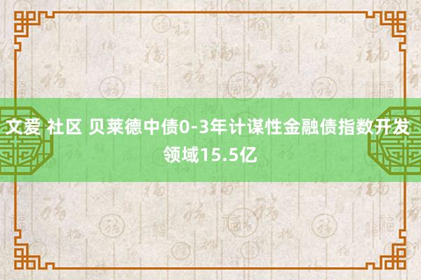 文爱 社区 贝莱德中债0-3年计谋性金融债指数开发 领域15.5亿